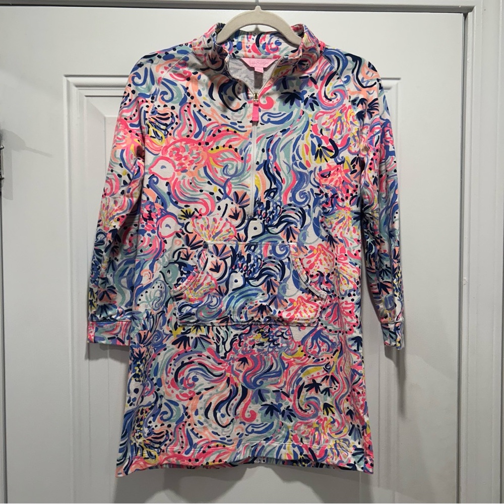 Lilly Pulitzer Girls Little Skipper Popover Dress XL